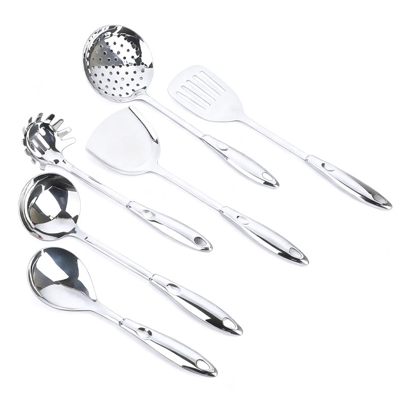 Juego de utensilios de cocina de acero inoxidable para lavavajillas de lujo