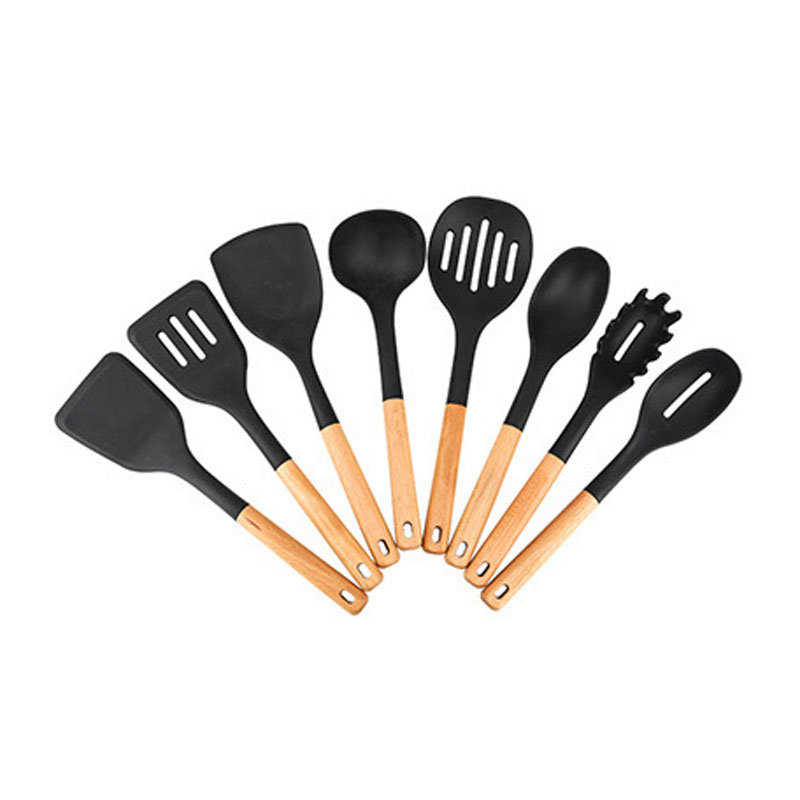 Juego de utensilios de cocina de silicona para lavavajillas que no se rayan
