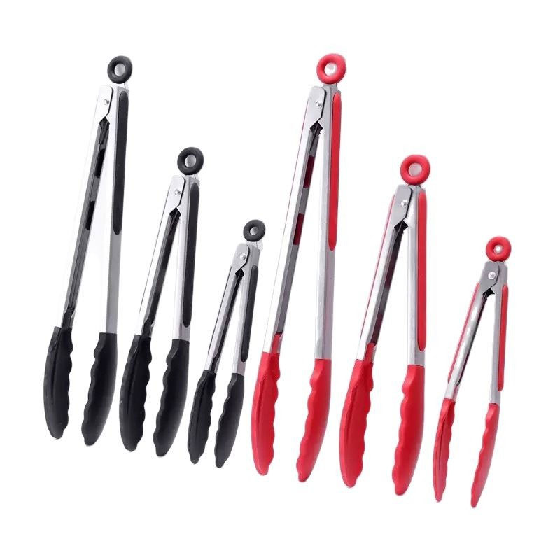 Pinzas de silicona para alimentos de 7 pulgadas, 9 pulgadas y 12 pulgadas