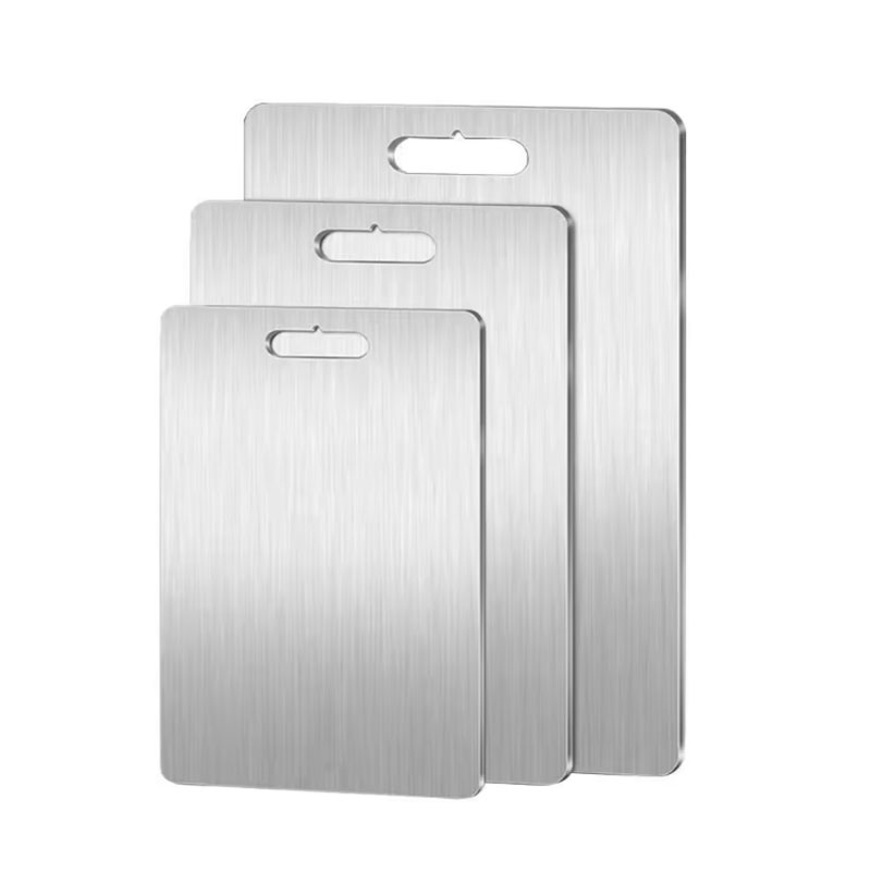 Tablas de cortar antimoho de calidad alimentaria de doble cara de acero inoxidable